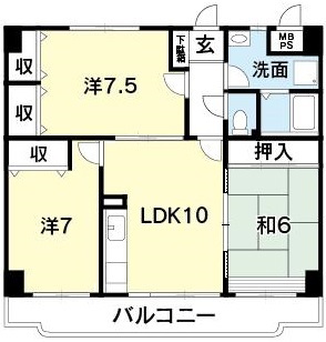 サンライズアベニュー_104 - 間取り図